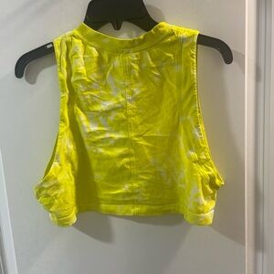 Lululemon All Your Yellow Sleeveless Crop Top No Size Tags PTP 18 4/6